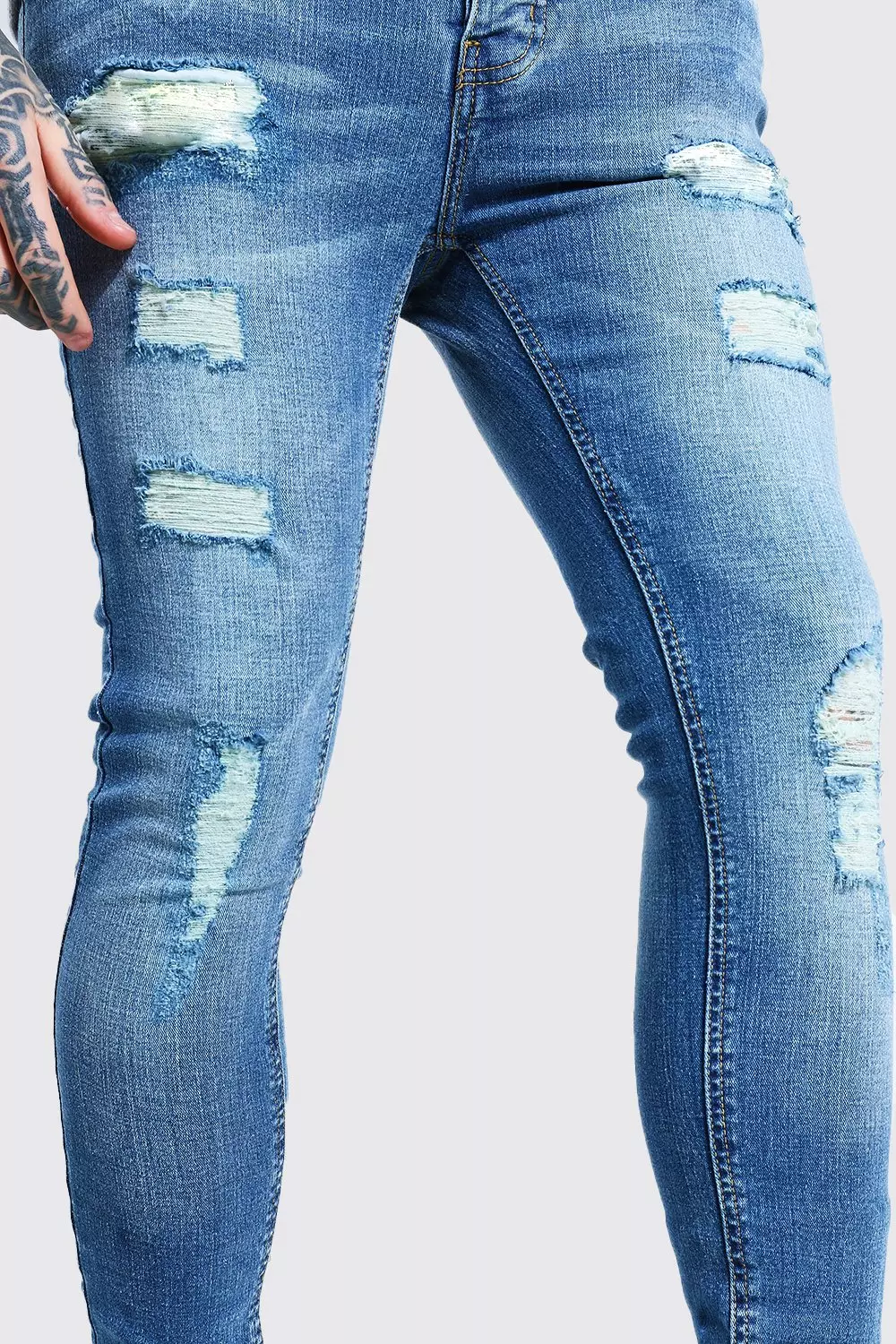 All over hot sale ripped jeans